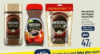 Føtex Nescafé Gold eller Original instant kaffe tilbud