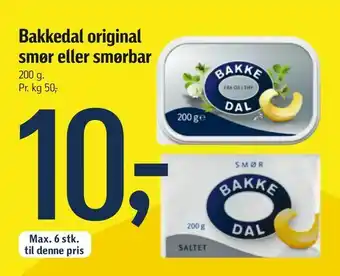 Føtex Bakkedal original smør eller smørbar tilbud