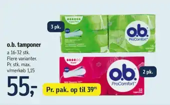 Føtex o.b. tamponer tilbud