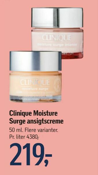 Føtex Clinique Moisture Surge ansigtscreme tilbud
