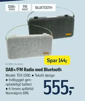 Føtex DAB+/FM Radio med Bluetooth tilbud