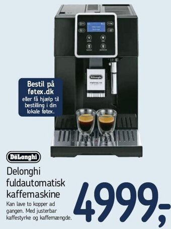 Føtex Delonghi Fuldautomatisk Kaffemaskine tilbud
