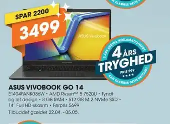 Expert ASUS VIVOBOOK GO 14 tilbud