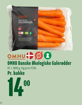 Omhu Danske Økologiske Gulerødder