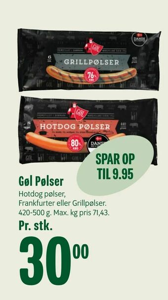 Min Købmand Gøl Pølser tilbud