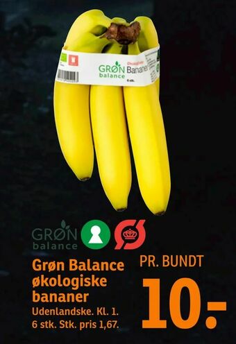 SPAR Grøn Balance økologiske bananer tilbud