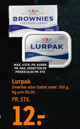SPAR Lurpak tilbud