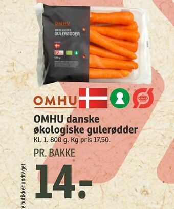 SPAR OMHU danske økologiske gulerødder tilbud