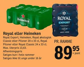 SPAR Royal eller Heineken tilbud