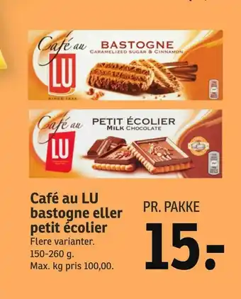 SPAR Café au LU bastogne eller petit écolier tilbud