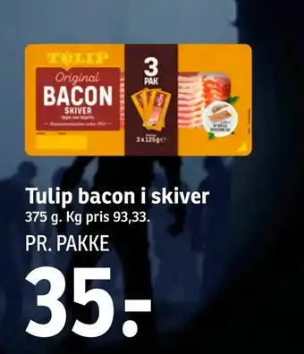SPAR Tulip bacon i skiver tilbud