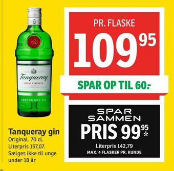 SPAR Tanqueray gin tilbud