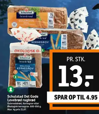 SPAR Schulstad Det Gode Levebrød rugbrød tilbud