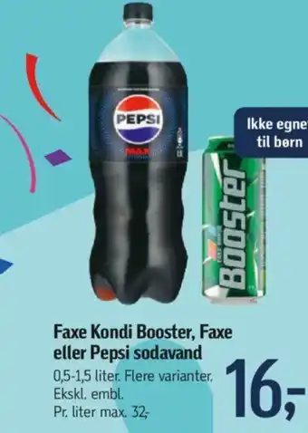 Føtex Faxe Kondi Booster, Faxe eller Pepsi sodavand tilbud