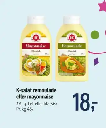 Føtex K-salat remoulade eller mayonnaise tilbud