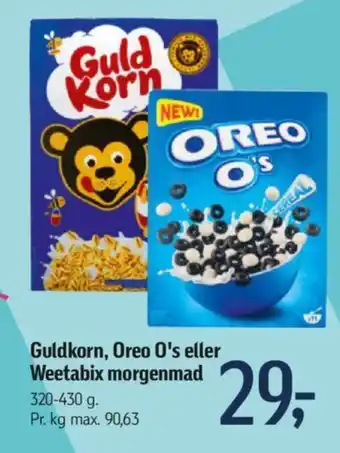 Føtex Guldkorn, Oreo O's eller Weetabix morgenmad tilbud