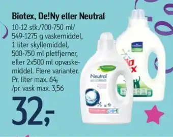 Føtex Biotex, De!Ny eller Neutral tilbud