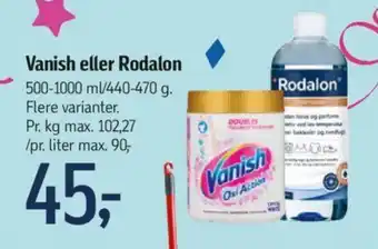 Føtex Vanish eller Rodalon tilbud