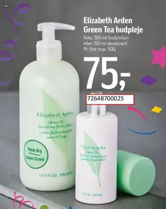 Føtex Elizabeth Arden Green Tea hudpleje tilbud