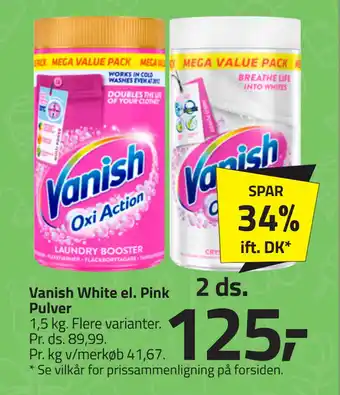 Fleggaard Vanish White el. Pink Pulver tilbud