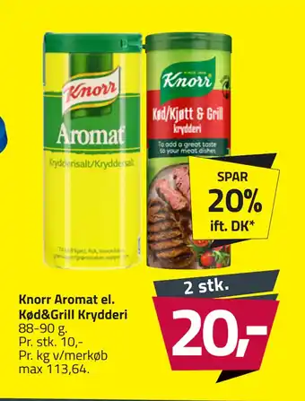 Fleggaard Knorr Aromat el. Kød&Grill Krydderi tilbud