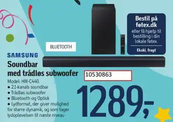 Føtex Soundbar med trådløs subwoofer tilbud