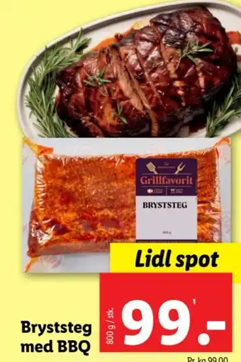 Lidl Bryststeg med BBQ tilbud