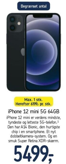 Føtex Iphone 12 Mini 5G 64Gb tilbud