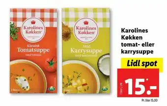Let-Køb Karolines Køkken tomat- eller karrysuppe tilbud