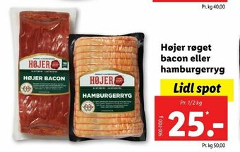 Let-Køb Højer røget bacon eller hamburgerryg tilbud