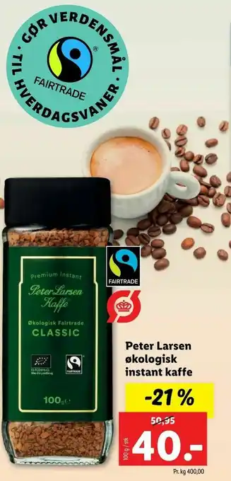Let-Køb Peter Larsen økologisk instant kaffe tilbud