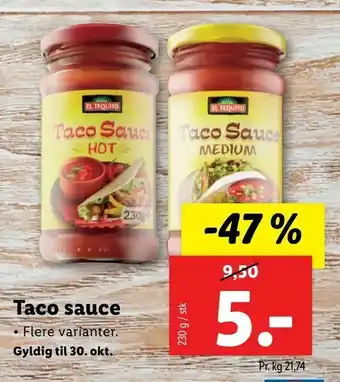 Let-Køb Taco sauce tilbud