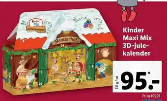 Let-Køb Kinder Maxi Mix 3D jule kalender tilbud