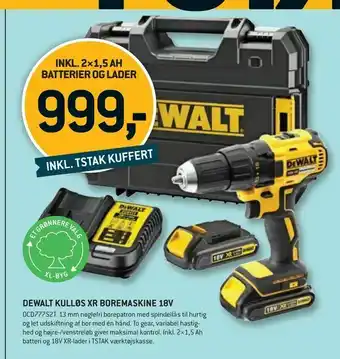 XL-BYG Dewalt kulløs xr boremaskine 18v tilbud