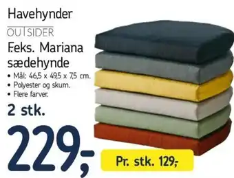 Føtex Havehynder F.eks. Mariana Sædehynde tilbud