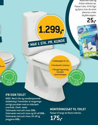 XL-BYG Ifø sign toilet tilbud