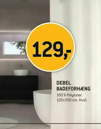XL-BYG Debel badeforhæng tilbud