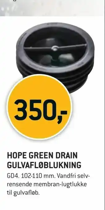 XL-BYG Hope green drain gulvafløblukning tilbud