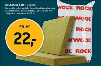 Rockwool a-batts 95mm