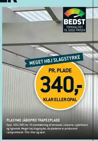 XL-BYG Plastmo jäbopro trapezplade tilbud