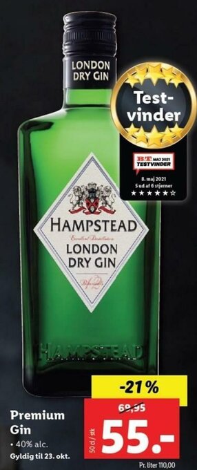 Lidl Premium Gin tilbud