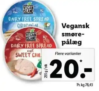 Lidl Vegansk Smøre-Pålæg 255g tilbud