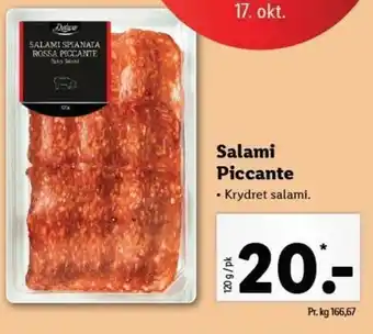 Lidl Salami Piccante 120g tilbud