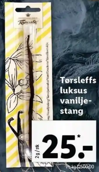 Lidl Tørsleffs Luksus Vanilje-Stang 2 g tilbud