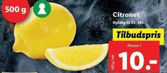 Lidl Citroner 500g tilbud