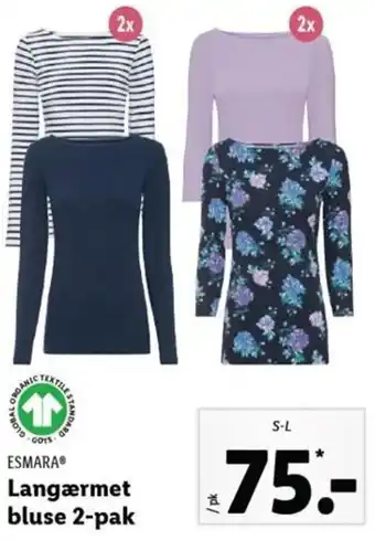 Langærmet Bluse 2-Pak