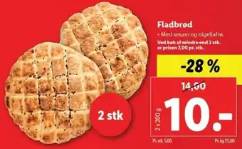 Lidl Fladbrød 2x200g tilbud
