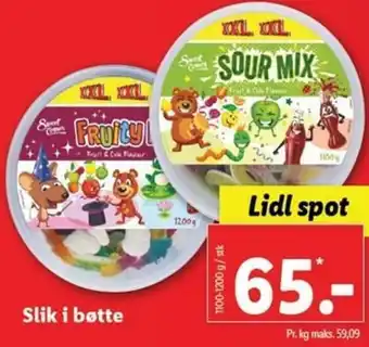 Lidl Slik i Bøtte 1100-1200g tilbud