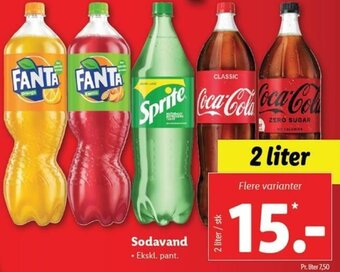 Lidl Sodavand 2 Liter tilbud