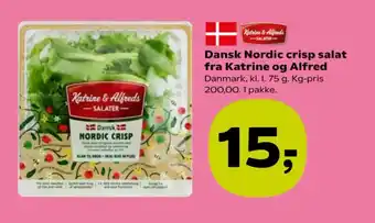 SuperBrugsen Dansk Nordic crisp salat fra Katrine og Alfred tilbud